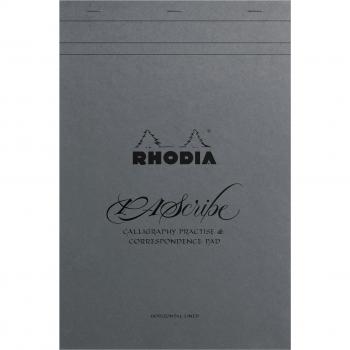 RHODIA 19006C Calligraphy Pascribe Gray Maya Pad - A4+ - Lined - 60 Sheets