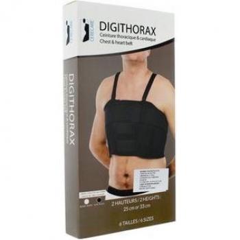 Cerecare Digithorax Ceinture Thoracique Noire 25 cm Taille 4