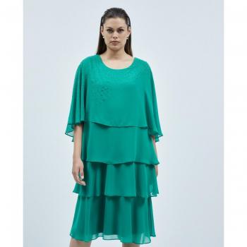 Vestido Couchel corto con capas