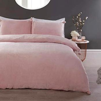 Sleepdown Federa Calda e Morbida per Letto Singolo Rosa