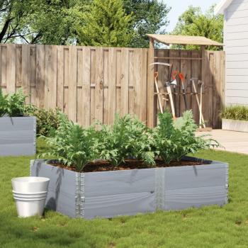 VidaXL Solid Pine Garden Planter 150x100 cm Grey