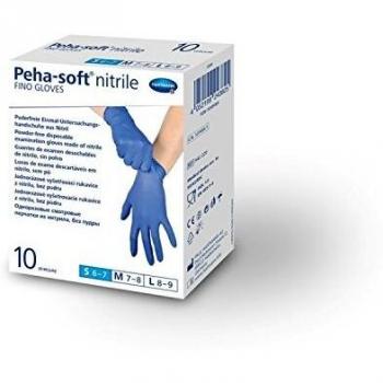 Guantes Desechables de Nitrilo Peha-Soft Talla L 10 Uds
