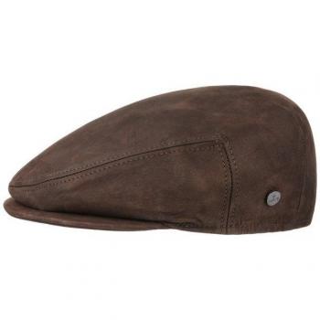 Lederflatcap Lierys – 55 cm unisex, klassischer italienischer Stil