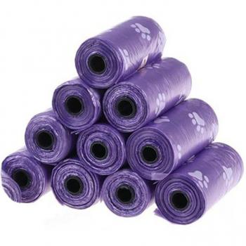 10 Rolls Biodegradable Dog Poop Bags with Paw Print 15 Bags/Roll