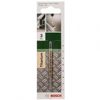 Bosch Accessories 2609255092 HSS Metall-Spiralbohrer 3 mm Gesamtlänge 61 mm TiN DIN 338 Zylinderschaft