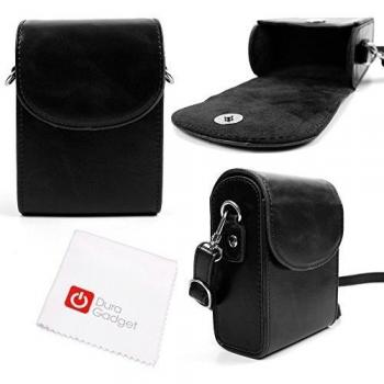 Estuche de Piel Negra con Correa Ajustable