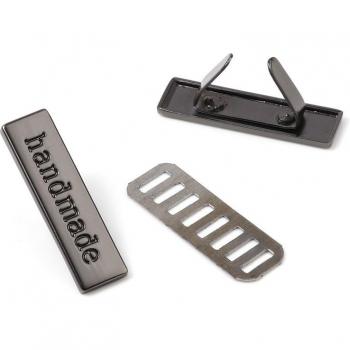 Metal Rectangle Label Tags - 5 Sets (2 Pieces Each) for Handmade Clothing and Crafts