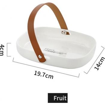Ceramic Kitchen Storage Container with Leather Handle