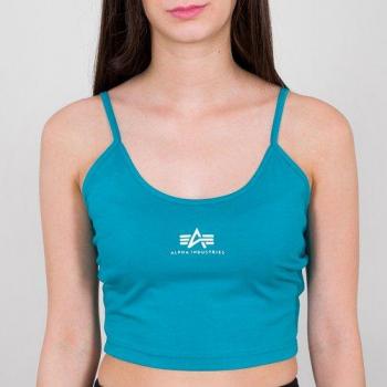 Alpha Industries Top Basic 116082 Blau Cropped Fit L Damen