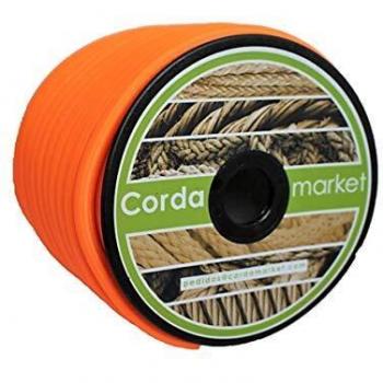 Cinta Elástica Fluorescente 10mm Naranja 25mts