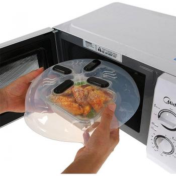11.5 Microwave Plate Cover with Magnetic Base and Steam Vent