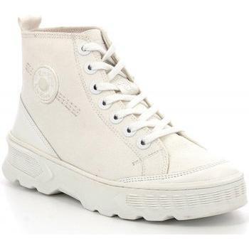 Sneakers Hautes Textiles Kick Way de Kickers – Blanc – 36,5