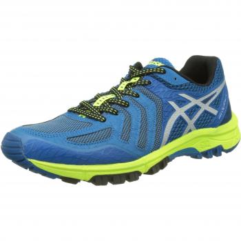 Asics Gel-Fujiattack 5, Zapatillas de Trail Running para Hombre, Thunder Blue / Silver / Safety Yellow