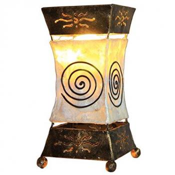 Lampada da tavolo Xenia con motivo a spirale brillante