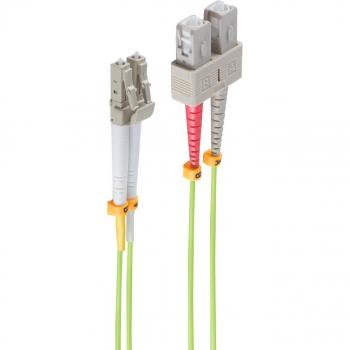 Shiverpeaks OM5 Duplex LC-SC Fiber Optic Patch Cable, 0.5m, Green