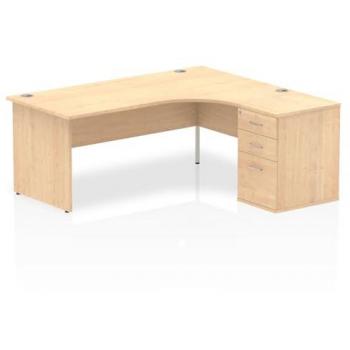 Impulse Panel End Crescent Desk Workstation