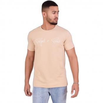 Camiseta Project X Paris Logo Basic Broderie Hombre Marrón