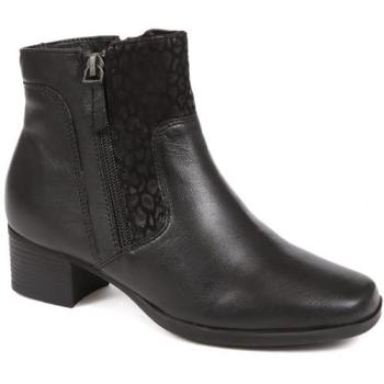 Pavers Classic Black Leather Heeled Anklets – 7