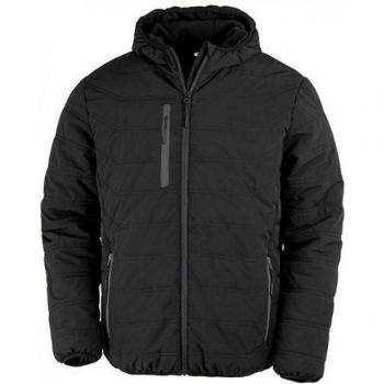Result Sustainable Black Compass Padded Winter Coat 3XL