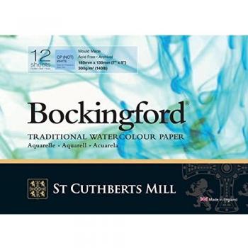 Bockingford Artist Waterverfpapier – 12 vellen 140 lb (7x5 in, wit)