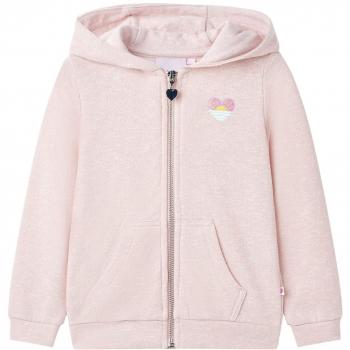 Felpa con Cappuccio e Cerniera da Bambina Rosa Chiaro Misto 140 cod mxl 87416
