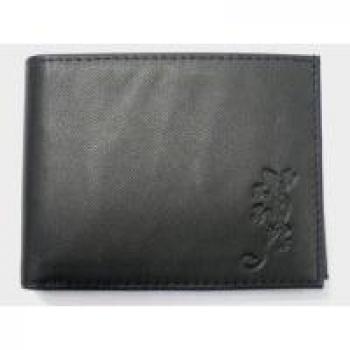 OXMox Lizard Leather Black Pocket Wallet