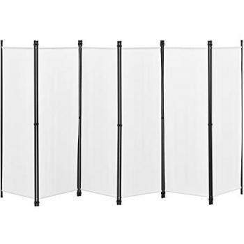 Separè per Interni/Balcone 171 x 300 cm Divisorio a 6 Pannelli Pieghevole