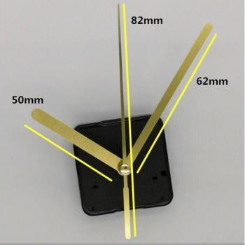 Gold Wall Clock Hands Repair Set - 10pcs DIY Parts with Hook