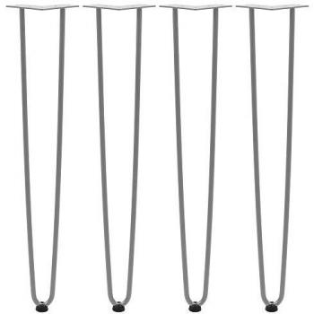 Set di 4 gambe a forcella grigie, 71 cm - Zelsius