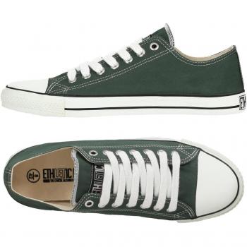 Reseda Green & White Eco‑Sneaker – Veganer LoCut Classic in 37 aus Bio‑Baumwolle