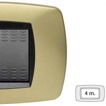 Modo Master Placca 4P in Ottone Opaco 39Tc244