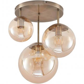 Teeja Deckenlampe von Lindby, 3-flammig, amber