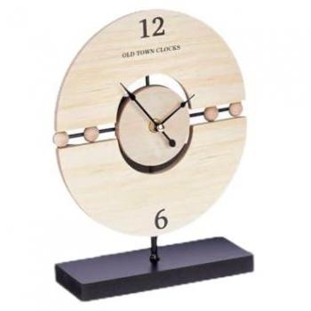 Reloj de Mesa Bolas Negro Metal Madera 20,5 x 26,5 x 7 cm (6 Unidades)