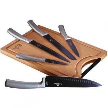 Berlinger Haus Moonlight Juego Completo: Cuchillo Cocinero, Cebollero, Pan, Santoku y Pelador