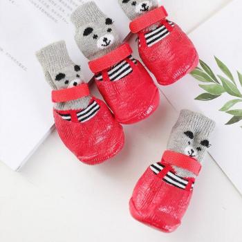Pine Lion Golden Hair Dog Socks