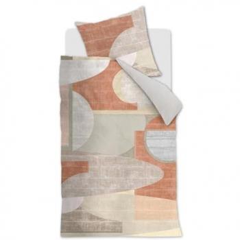 Vtwonen Bettwäsche Stripe and Eye 155x220 cm, 2-teilig, Renforcé, beige