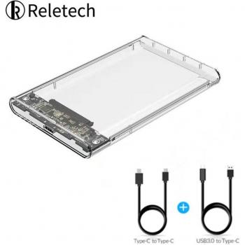 Reletech USB 3.1 External Hard Drive Enclosure for 2.5 Inch SATA SSD