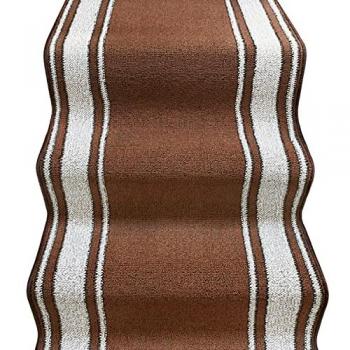 Passatoia per scale in stile tradizionale marrone 67×800 cm