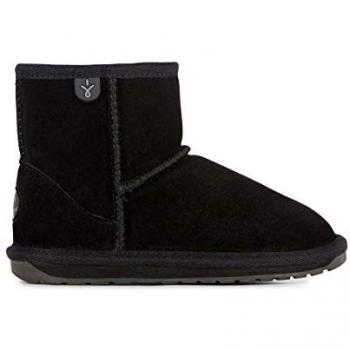 EMU Australia stivaletti wallaby mini nero bambina in pelle scamosciata