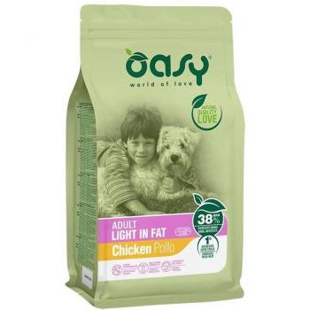 Crocchette Oasi Adulto Light in Fat al Pollo per Cani Adulti Sovrappeso, 12 kg