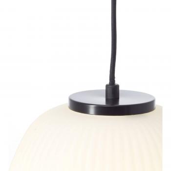 Lampada a sospensione Kaizen Ø 25 cm opale in vetro e metallo bianco/nero, E27, design moderno