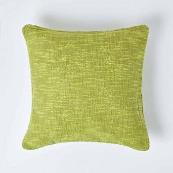 Nirvana Cotton Green Cushion Cover, 60 x 60 cm - Green - Homescapes