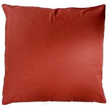 Coussin déhoussable uni coton HOME MAISON Terre Cuite 40 x 40 cm - Salon - Contemporain