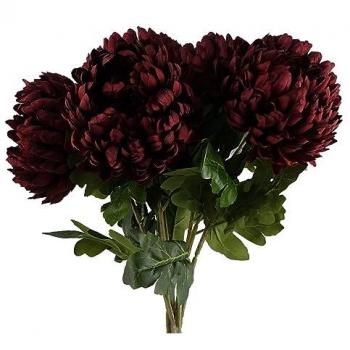 Large Reflected Chrysanthemum Bundle – 6 Pieces, 75 cm (Red)