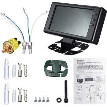 Medidor digital multifunción 6‑en‑1 para autos