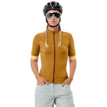 Vestimenta de Outdoor Jack Wolfskin Camiseta 100% Grávida Amarillo Mostaza XL