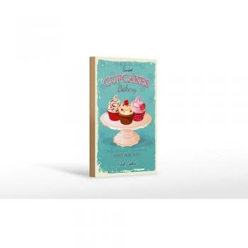 Holzschild Cupcake-Dekoration 12x18 cm