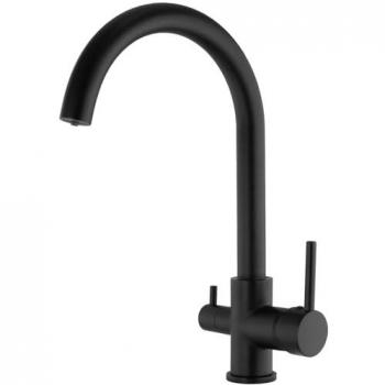 Grifo de cocina osmosis 3 vías negro mate