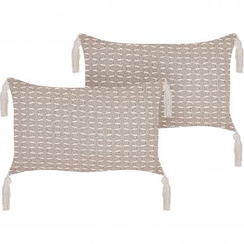 Coussins Décoratifs Hakone Taupe - Ensemble de 2