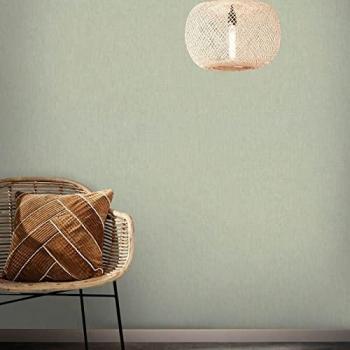 Matte Sage Linen Texture Vinyl Wall Covering